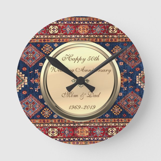 Horloge Ronde Anniversaire de mariage persan de diamant (Recto)