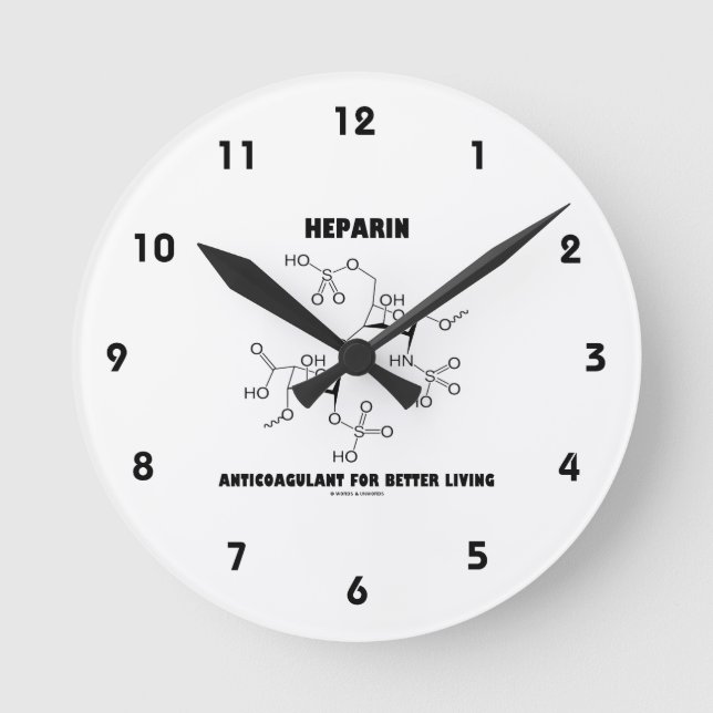 Horloge Ronde Anticoagulant d'héparine pour une meilleure vie (Recto)