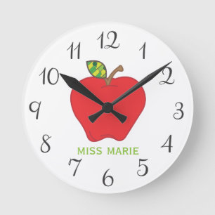Horloge Ronde Apple   Teacher Clock
