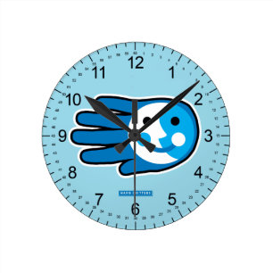 Horloge Ronde Après complètement sourire de lune bleue