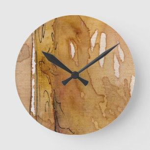 Horloge Ronde Aquarelle artistique d'arrière - plan