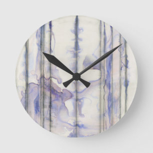 Horloge Ronde Aquarelle libre d'expression de violette