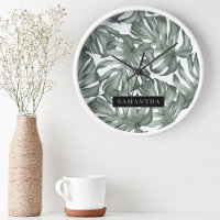 Aquarelle tropicale Oasis moderne Feuille Motif