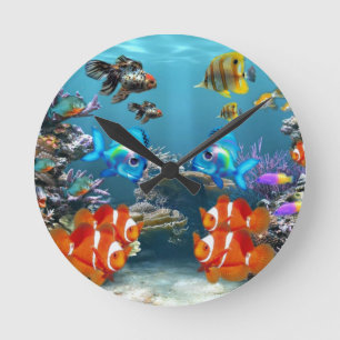 Horloge Ronde Aquarium