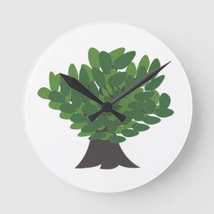 Horloge Ronde Arbre de chêne