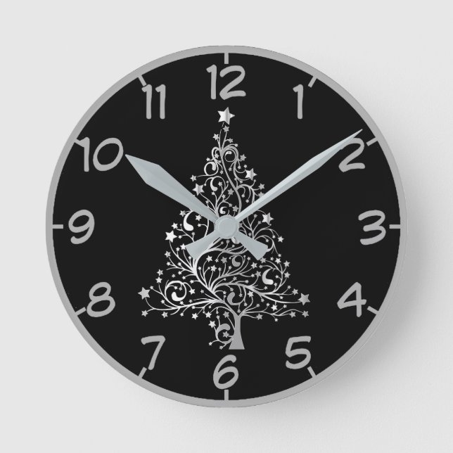 Horloge Ronde Arbre de Noël moderne (Recto)