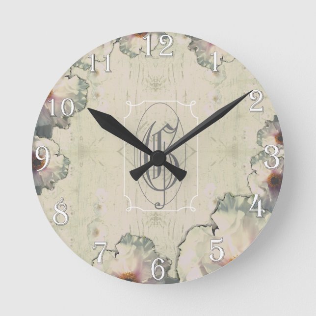 Horloge Ronde Arbre et monographie de bois (Recto)