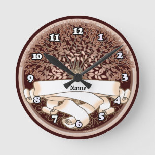 Horloge Ronde Arbre Généalogique Nom de Famille
