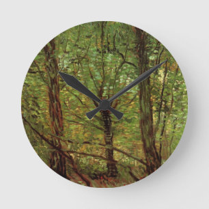 Horloge Ronde Arbres et sous-bois par Vincent van Gogh