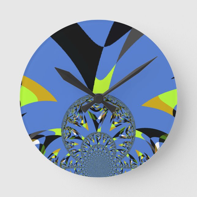 Horloge Ronde Arches cool avec sphères fractales Art Design (Recto)