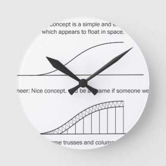 Horloge Ronde Architecte contre Ingénieur