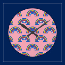 Arcs-en-ciel de couleurs primaires rétro amusants 