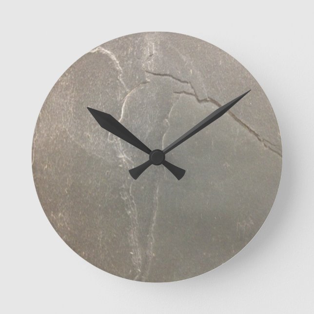 Horloge Ronde Ardoise grise (Recto)