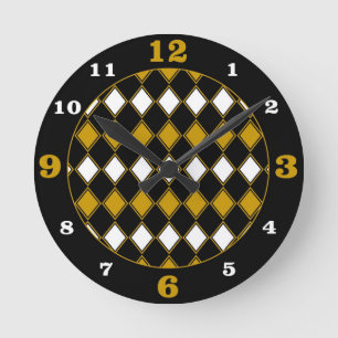 Horloge Ronde Arlequin Gold