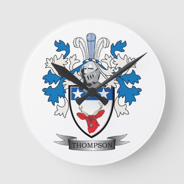 Horloge Ronde Armoiries de la famille Thompson (Recto)
