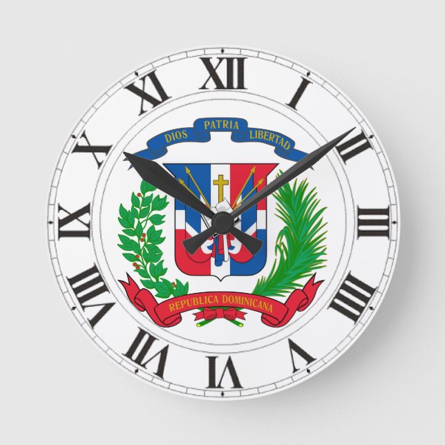 Horloge Ronde Armoiries de la République dominicaine (Recto)