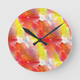 Horloge Ronde Arrière - plan d'aquarelle de texture de