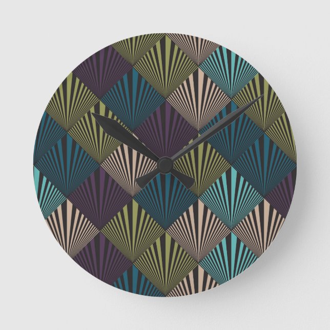 Horloge Ronde Arrière - plan d'art pop (Recto)