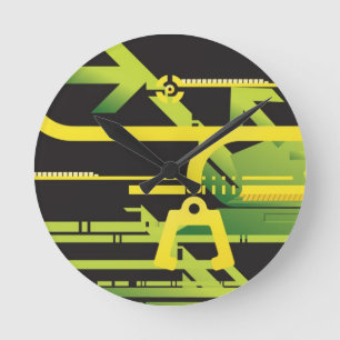 Horloge Ronde Arrière - plan tramé technique 4