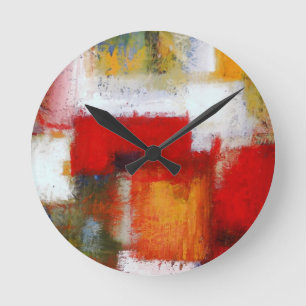 Horloge Ronde Art Abstrait moderne