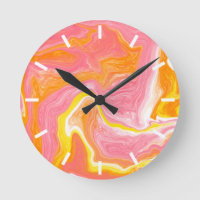 Art du marbre rose, orange et jaune