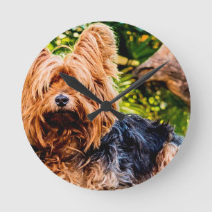 Horloge Ronde Art mignon d'amusement de destin d'amour de paix d