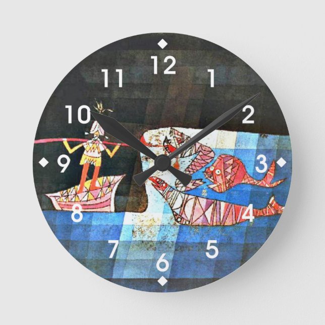 Horloge Ronde Art Paul Klee - The Seafarer (Recto)