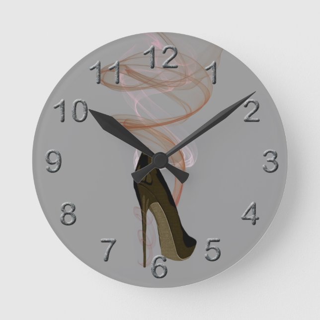 Horloge Ronde Art stylet de chaussure de Smokin (Recto)