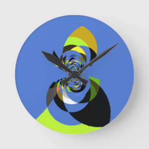 Horloge Ronde Art Vector Design pour femme africaine Imprimer