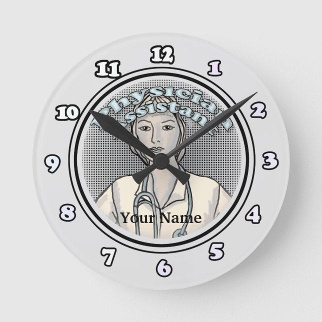 Horloge Ronde Assistant de médecin féminin (Recto)