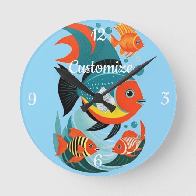 Horloge Ronde Assortiment de poisson tropical Thunder_Cove (Recto)
