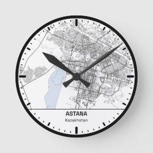 Horloge Ronde Astana Clock City Line Art