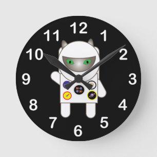 Horloge Ronde Astronaut Kitty