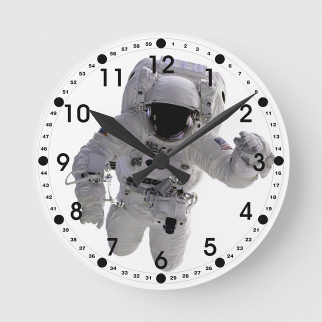 Horloge Ronde Astronaute (Recto)