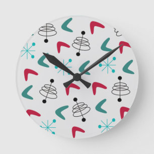 Horloge Ronde Atomic boomerangs