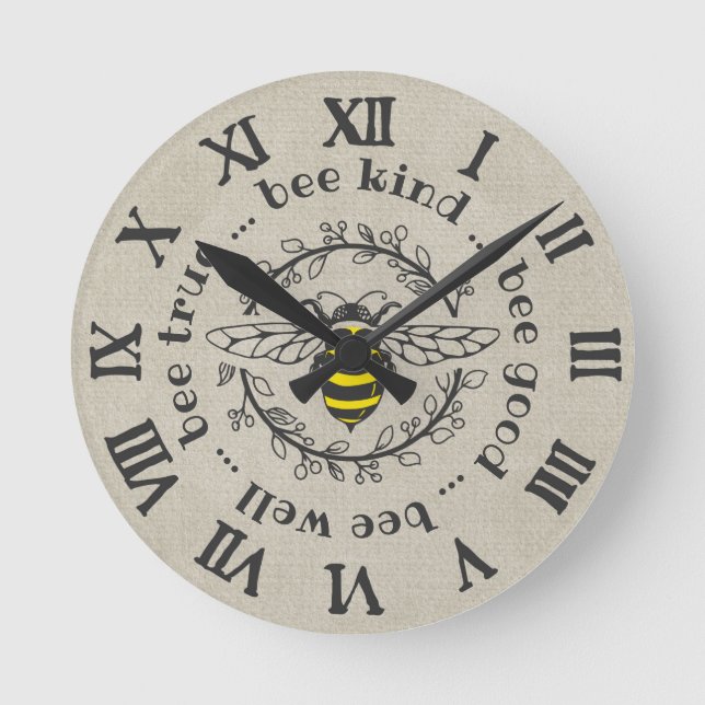Horloge Ronde Attitudes des abeilles (Recto)