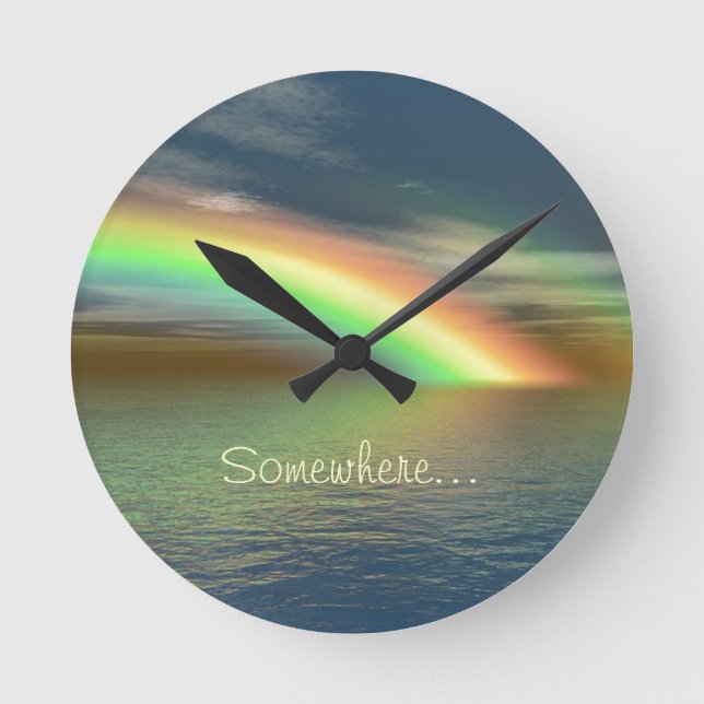 Horloge Ronde Au-dessus de l'arc-en-ciel (Recto)
