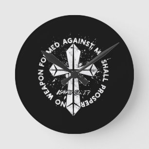 Horloge Ronde Aucune arme formée contre moi ne prospérera la foi