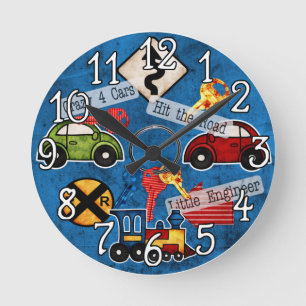 Horloge Ronde Auto, Voitures, trains conception cadenas