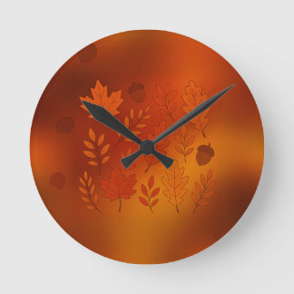 Horloge ronde automne