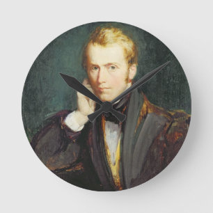 Horloge Ronde Autoportrait, c.1827-37 (huile sur le panneau)