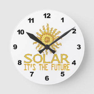 Horloge Ronde Avenir à énergie solaire