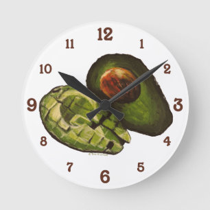 Horloge Ronde Avocado Acrylic Wall Clock
