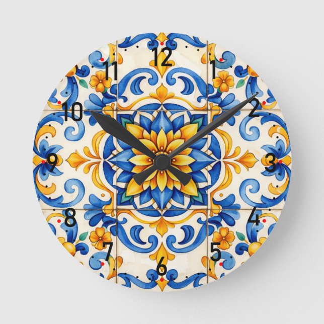 Horloge Ronde Azulejo Time Shouter Clock (Recto)