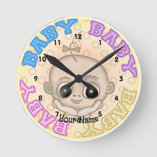 Horloge Ronde Baby Baby Face (Recto)