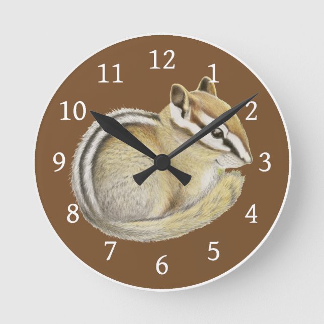 Horloge Ronde Baby Chipmunk (Recto)