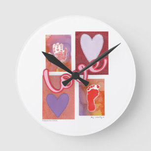 Horloge Ronde Baby Love - Kids Art for CHOC