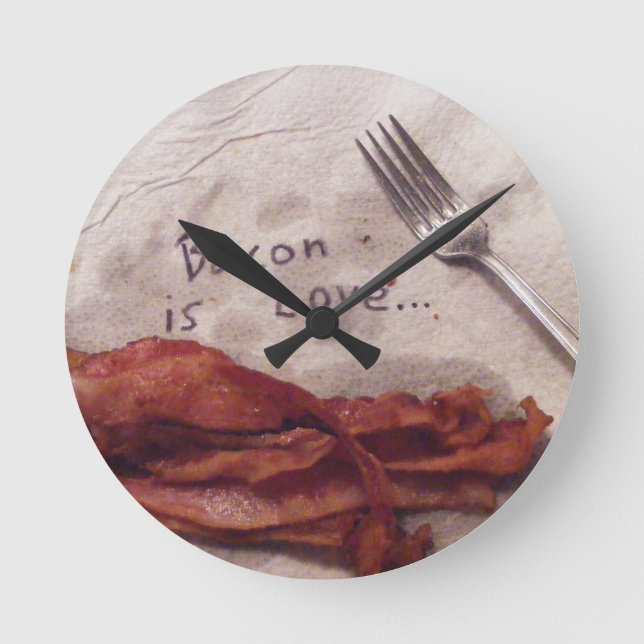 Horloge Ronde Bacon est amour (Recto)