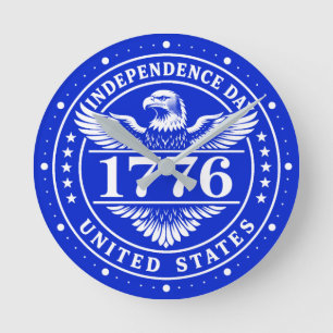 Horloge Ronde Badge de l'Aigle de la Fête de l'Indépendance des