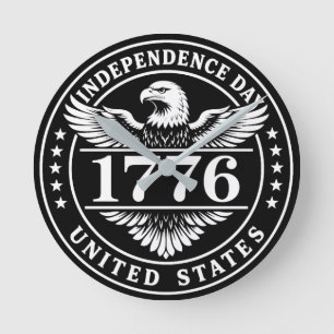 Horloge Ronde Badge de l'Aigle de la Fête de l'Indépendance des 